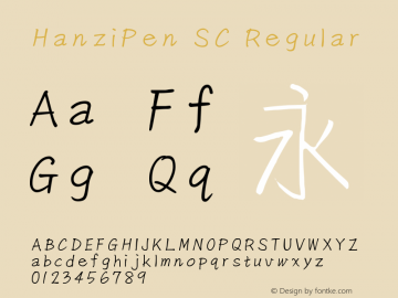 hanzipen font for windows